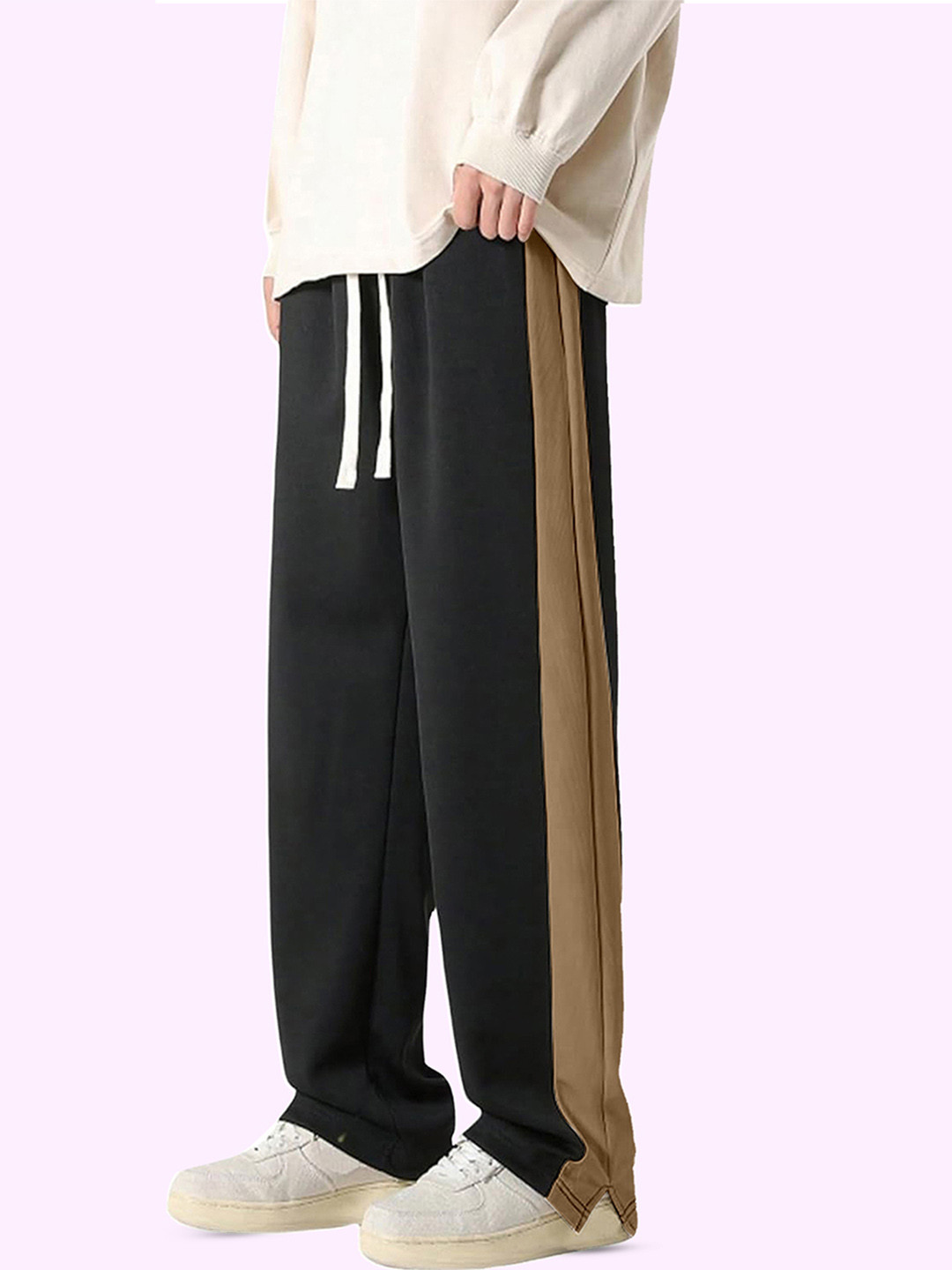 Mehrang Men Baggy Fit Mid Rise Track Pants
