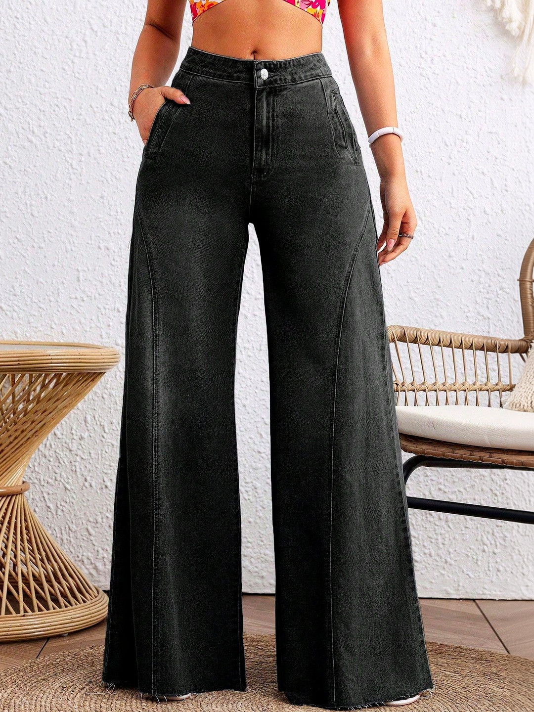 Off Duty India Women Wide Leg High-Rise Jeans