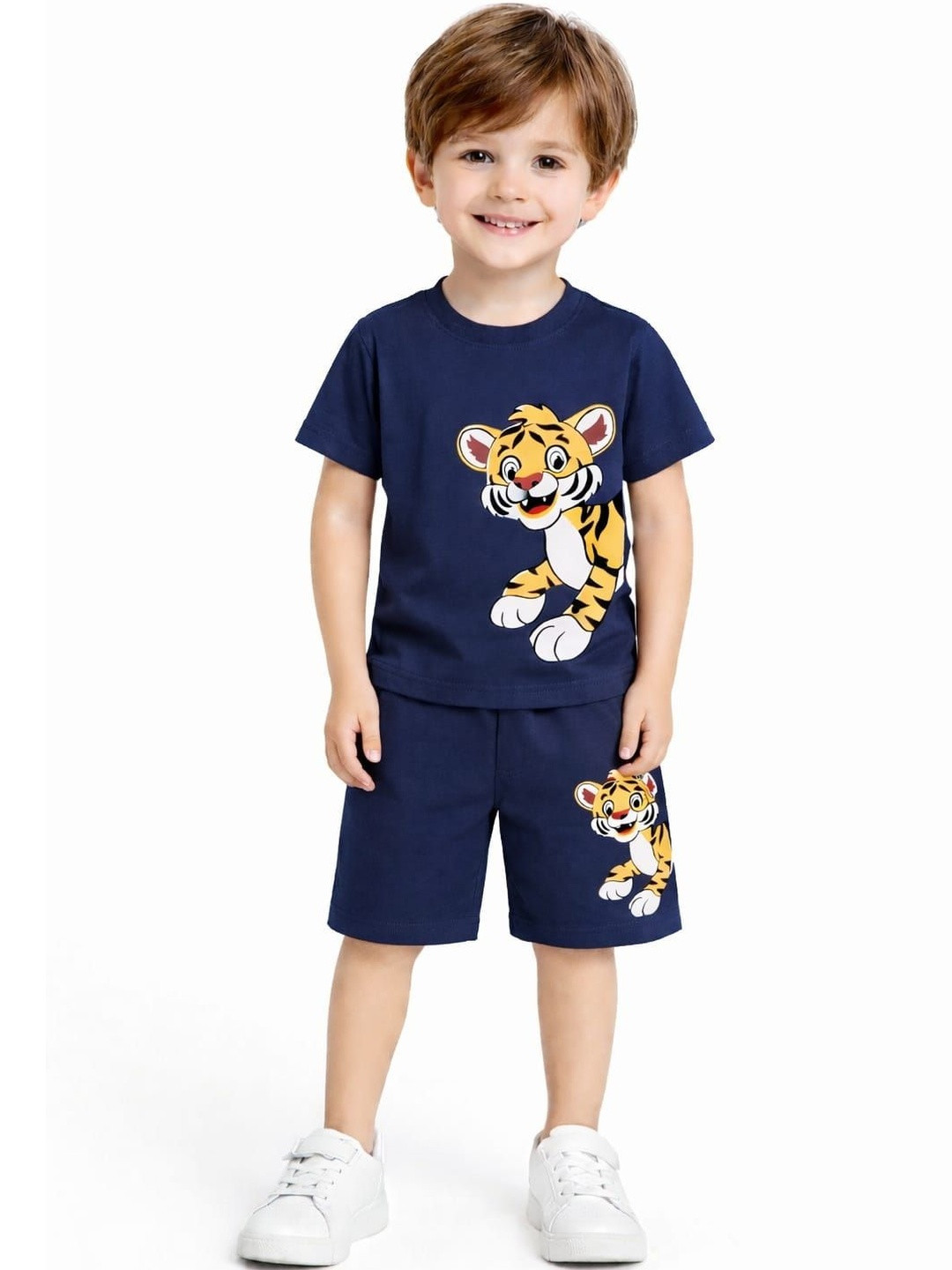 Kiditude Unisex Kids Printed T-shirt with Shorts
