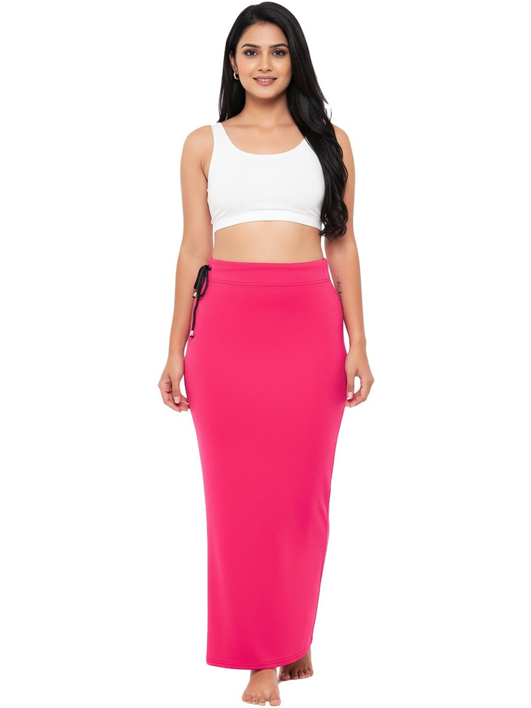 Esensuelle 7 Women Seamless Saree Shapewear Petticoat with Side Slit