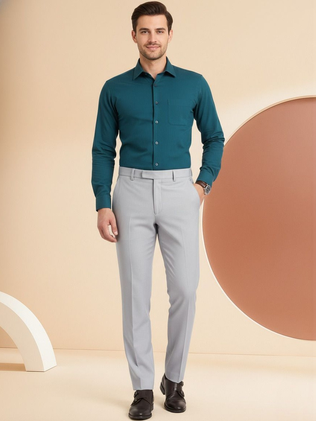 Haul Chic Men Slim Fit Trousers