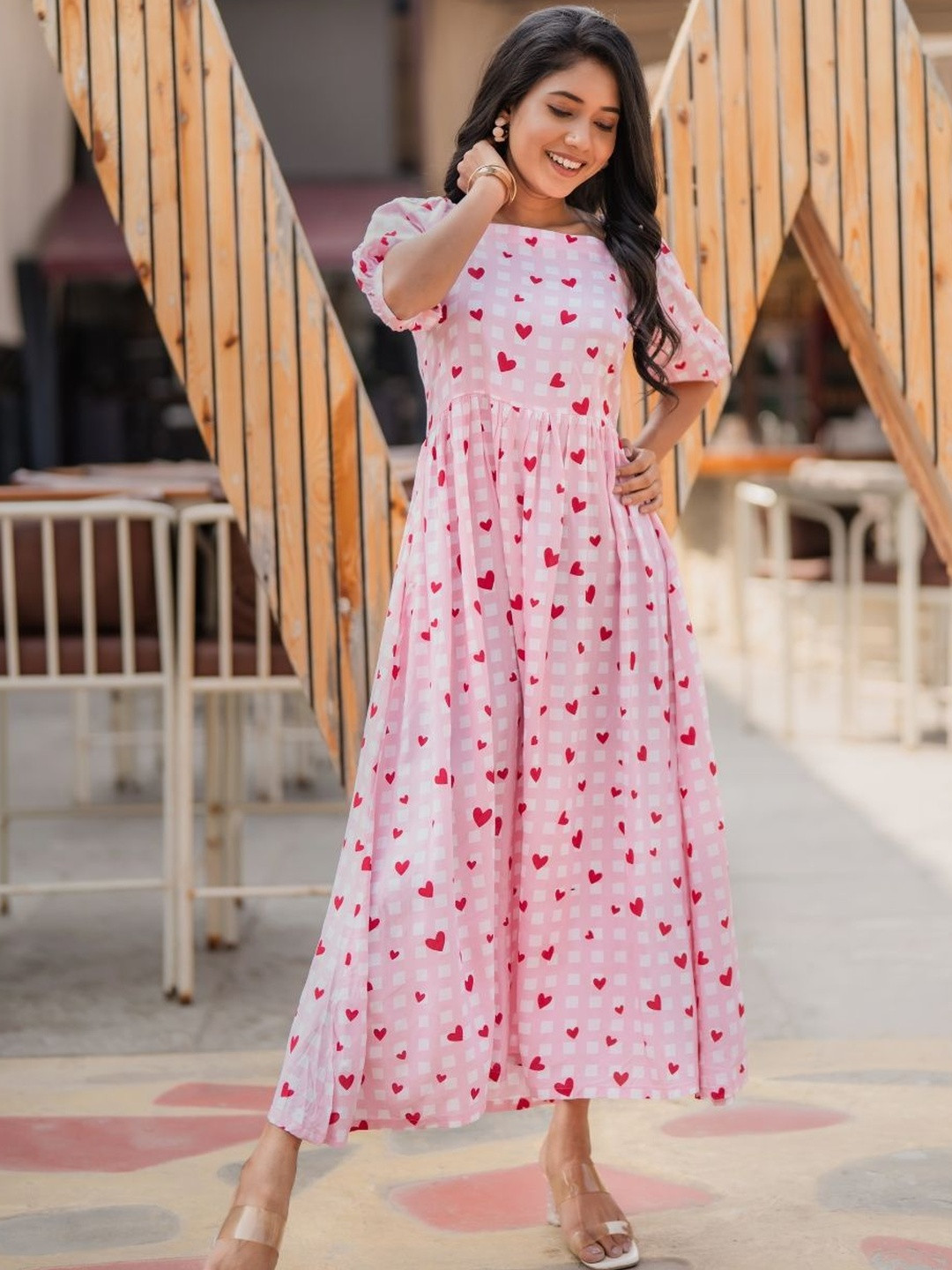 HAY Printed Viscose Rayon Maxi Dress