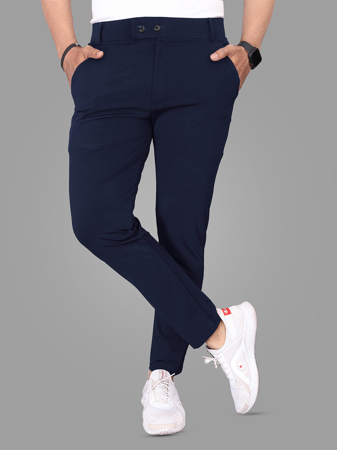 Mehrang Men Slim Fit Easy Wash Trousers