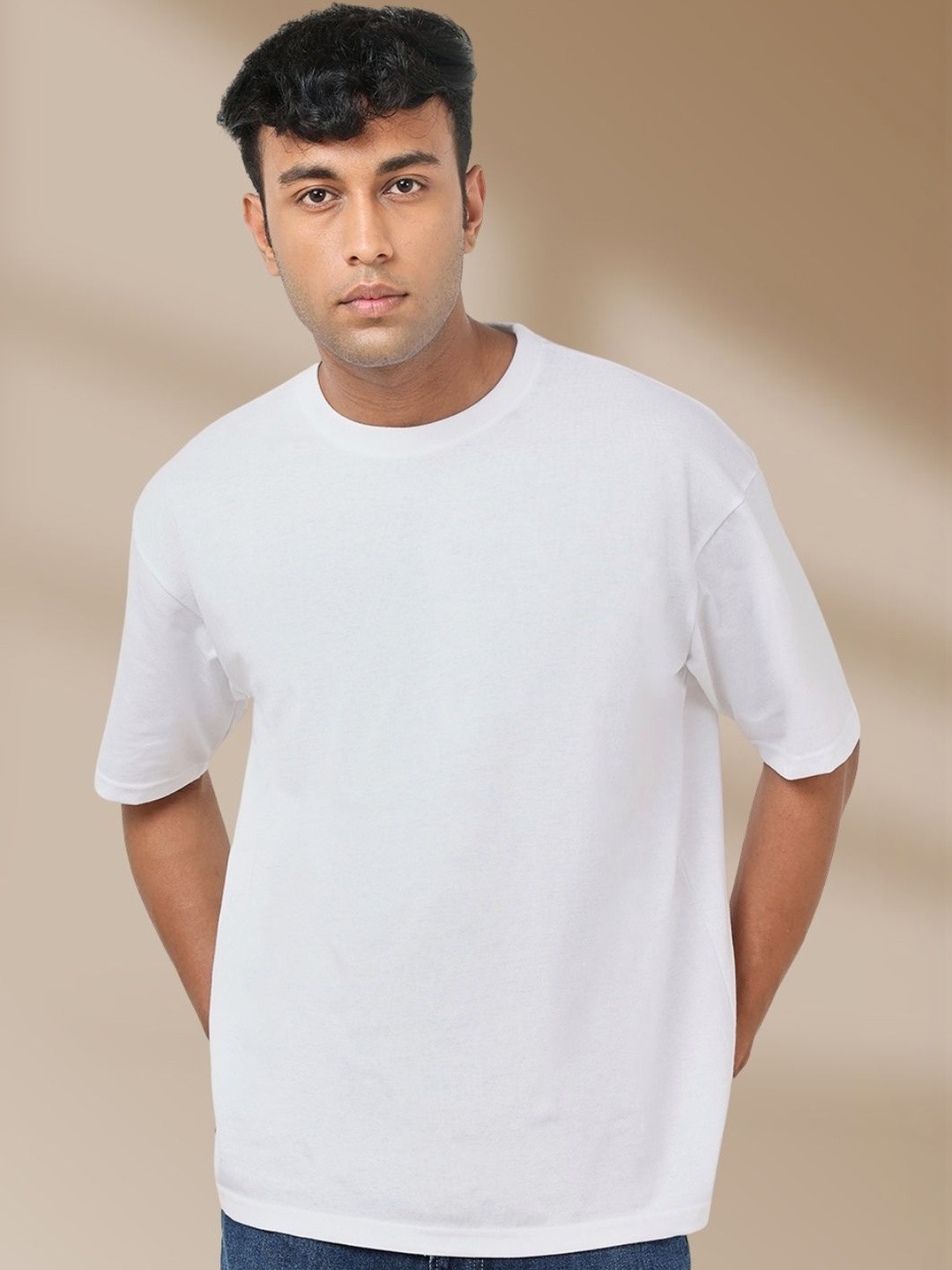 Regular Fit Men White T-shirt