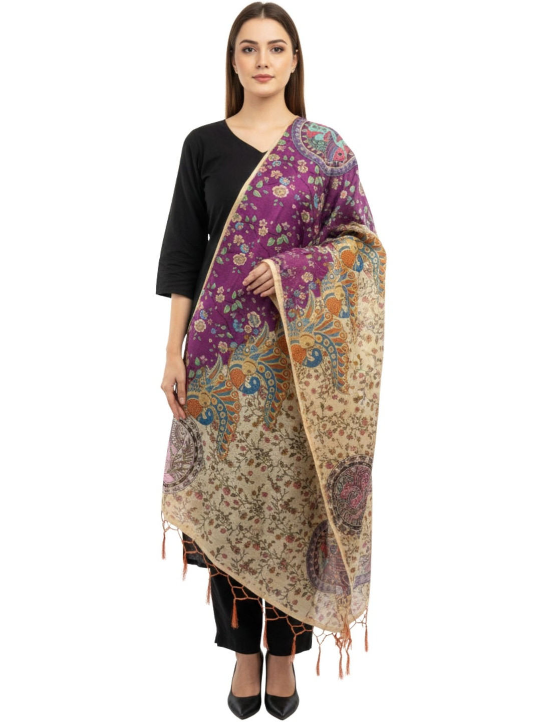 Kemza Printed Kalamkari Dupatta