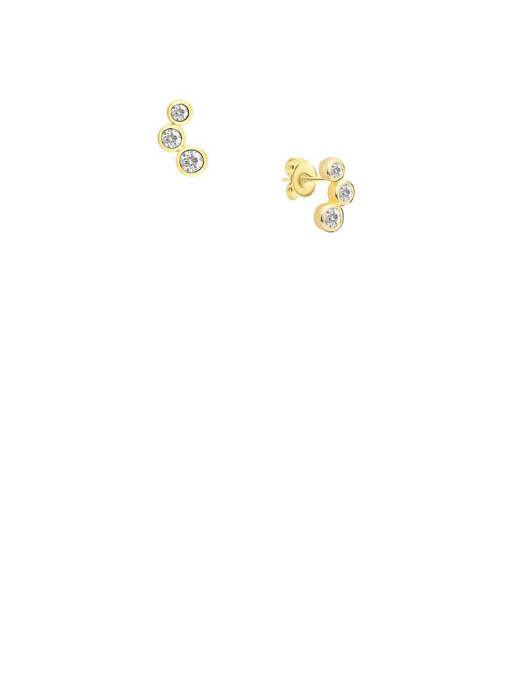 925 Sterling Silver Gold-Plated Classy Earrings