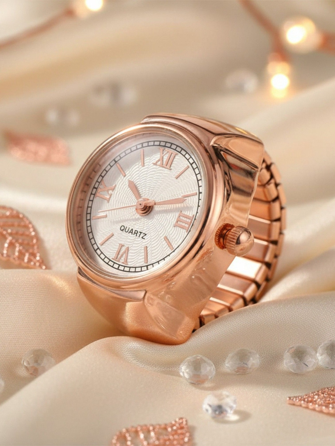 RAPPERSSHOP Rose Gold-Plated Watch Finger Ring