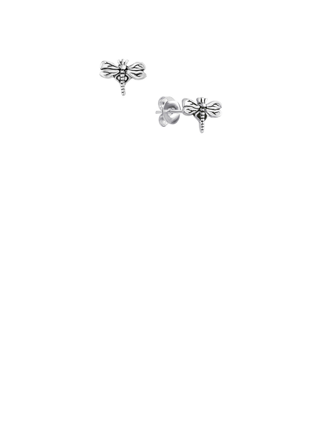 925 Sterling Silver Oxidised Dragonfly Studs