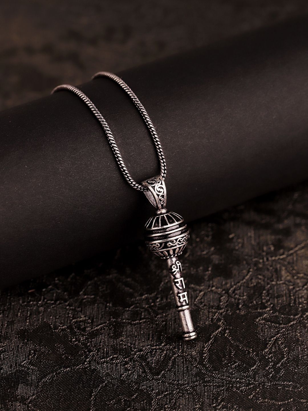 Spiritual Guardian Key Silver Pendant Necklace For Men