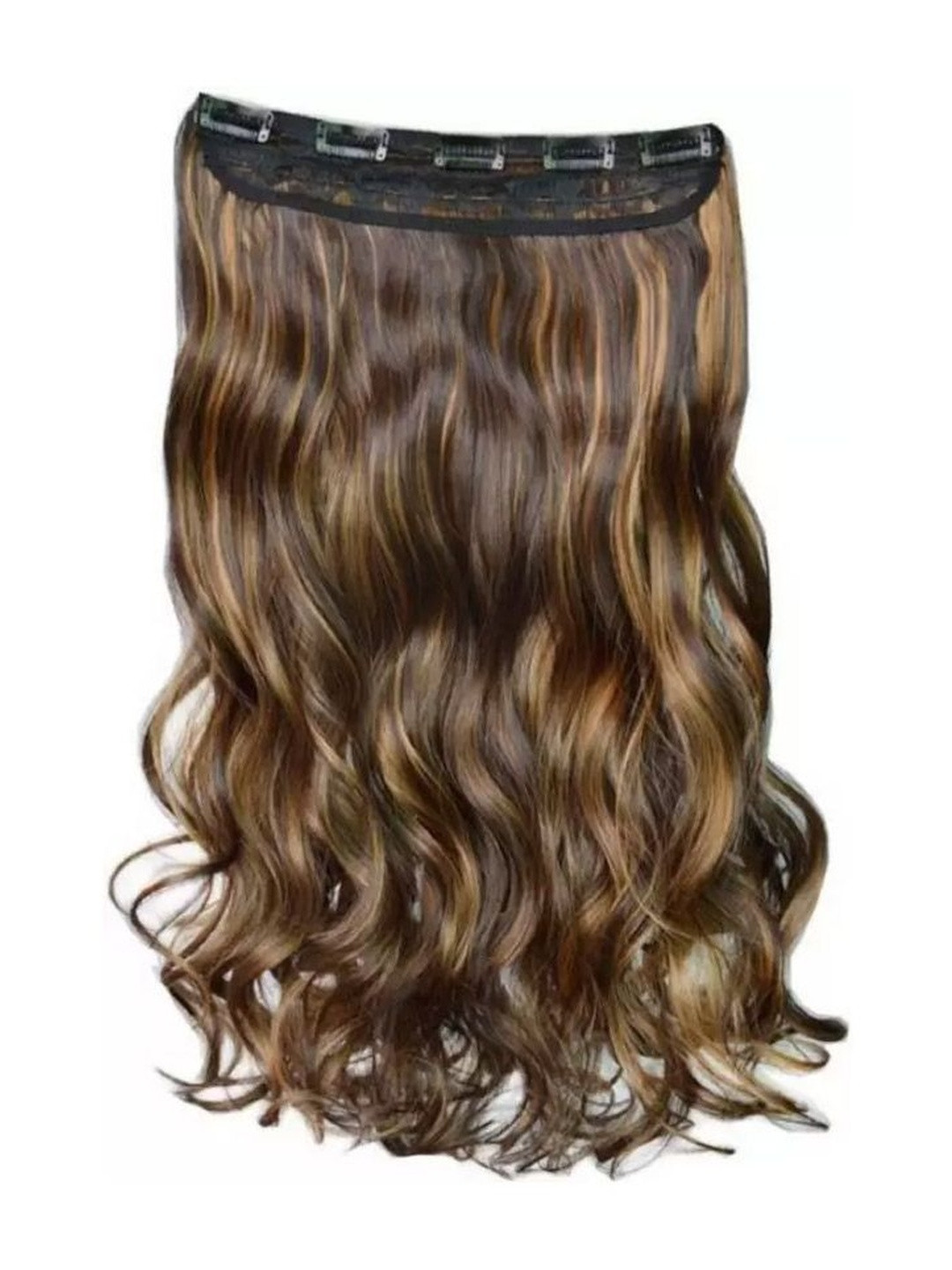 AROOMAN Clip-In Curly Scalp Topper Hair Extension - Gold - 24 Inch