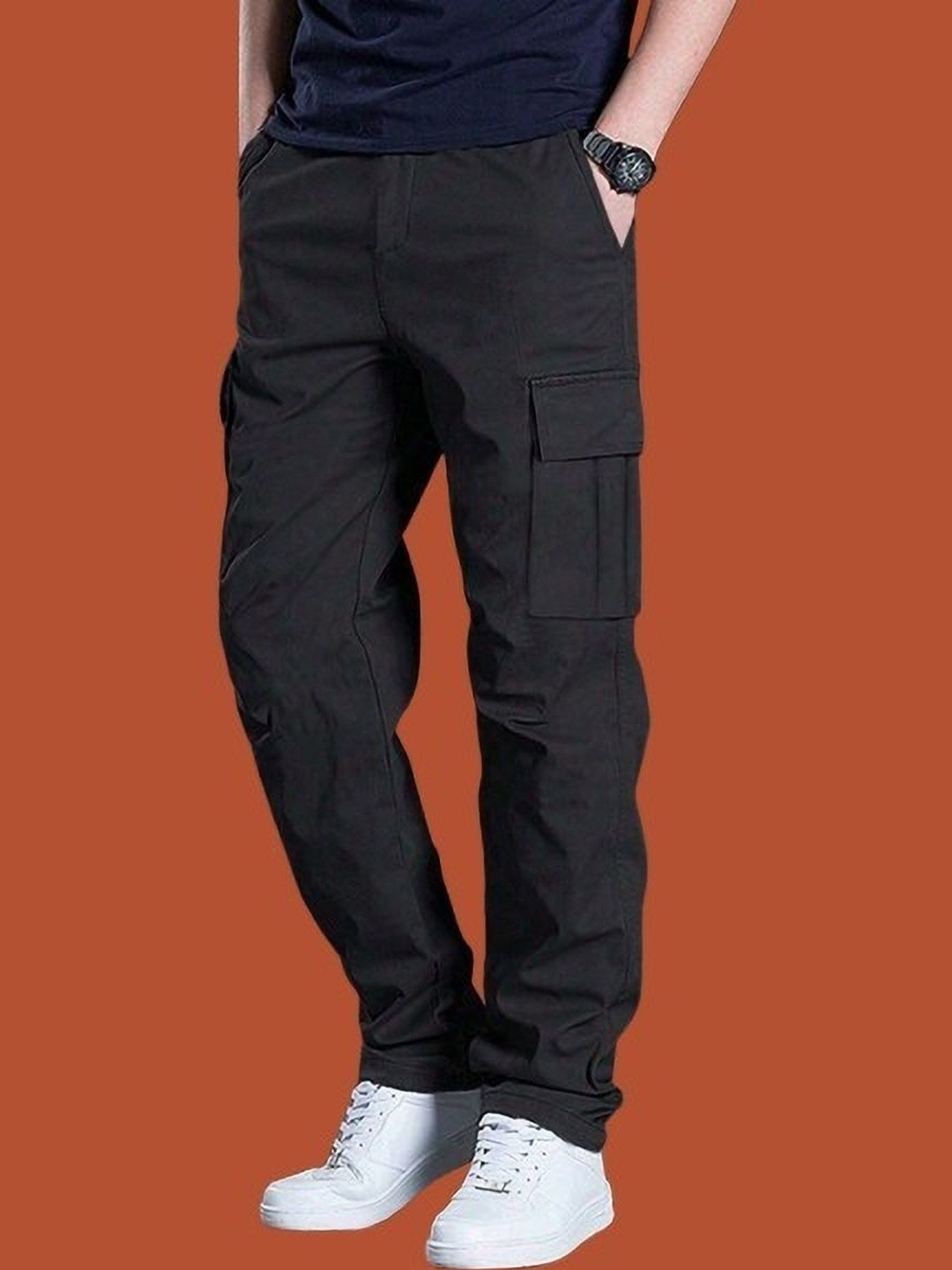 Sprouted Men High-Rise Easy Wash Cargos Trousers