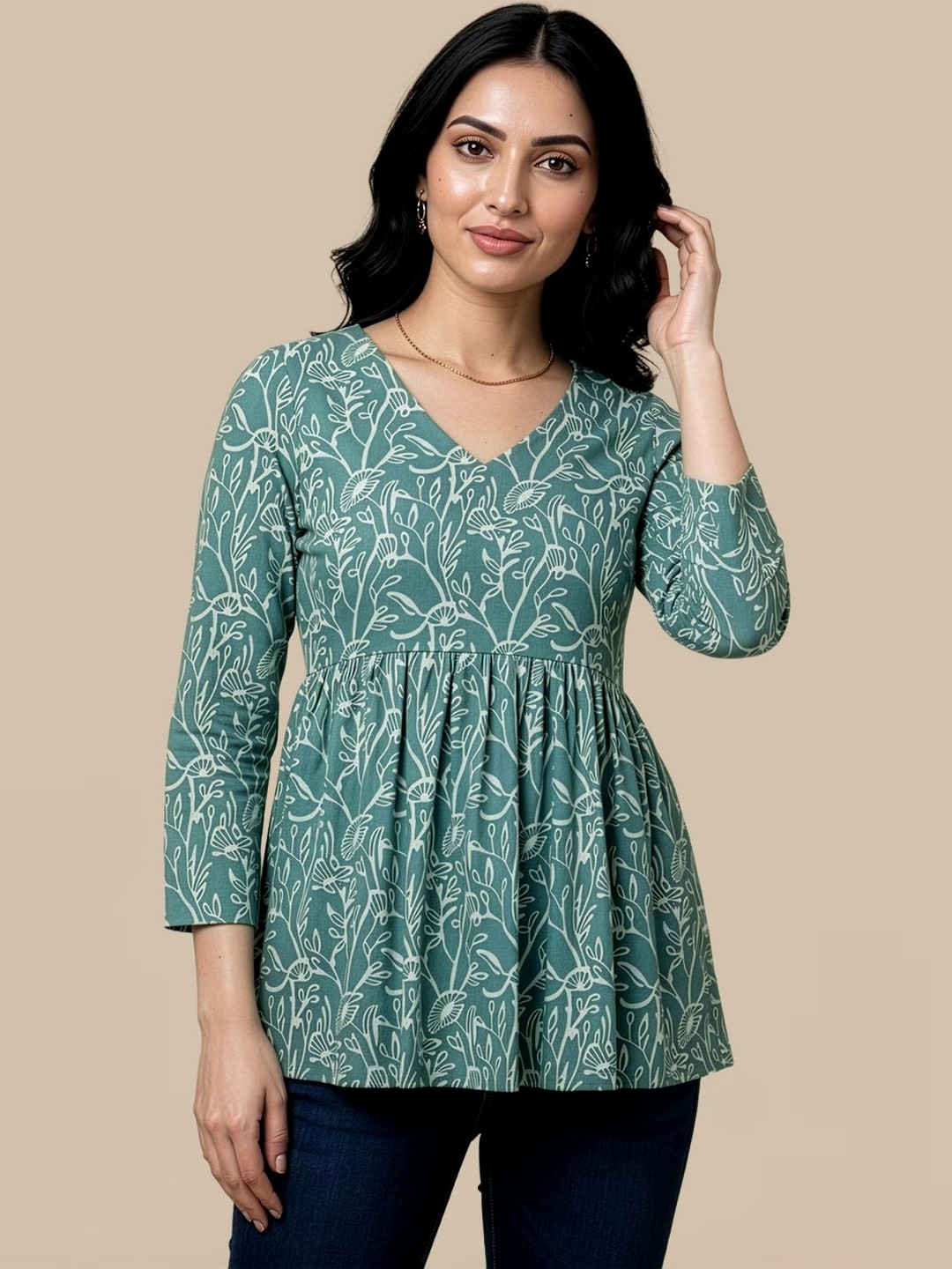 Maheshvi Floral Print Top