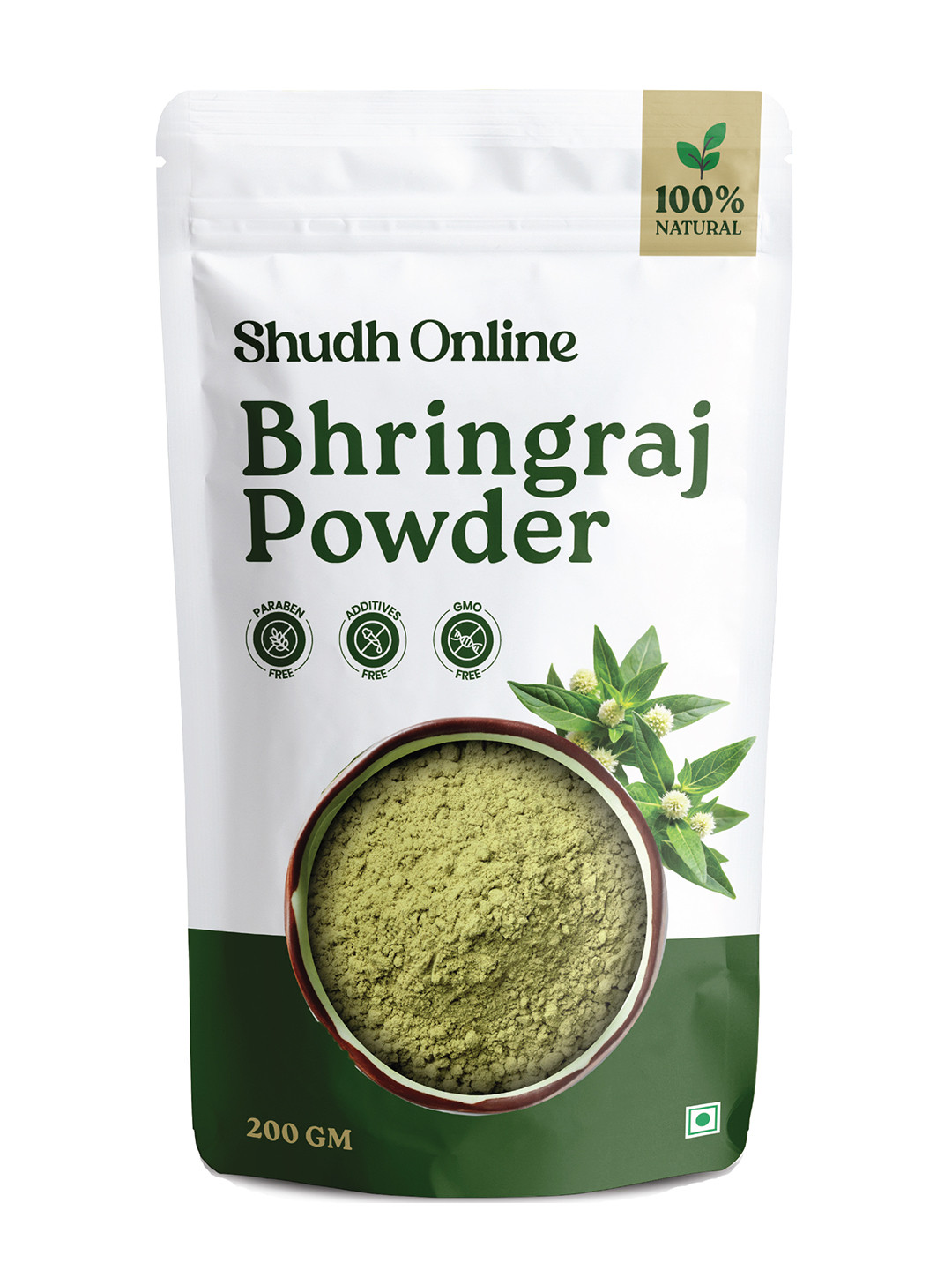 Shudh Online Bhringraj Powder For Hair Strengthening & Skin Care - 200 g