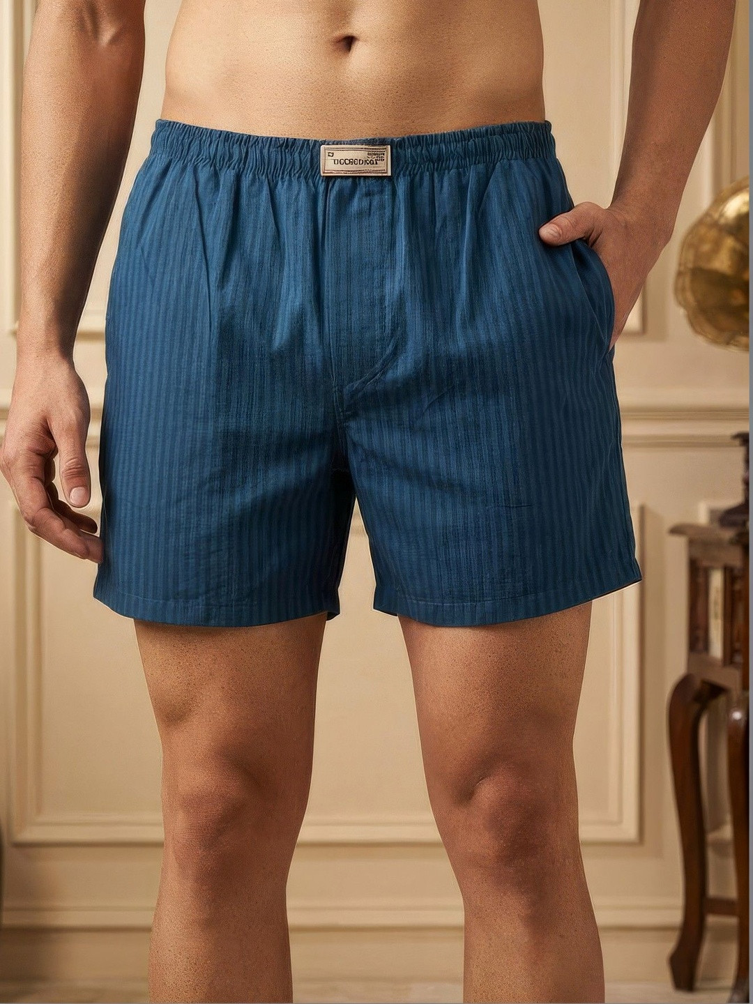 TIGER SNAKE Striped Cotton Boxers