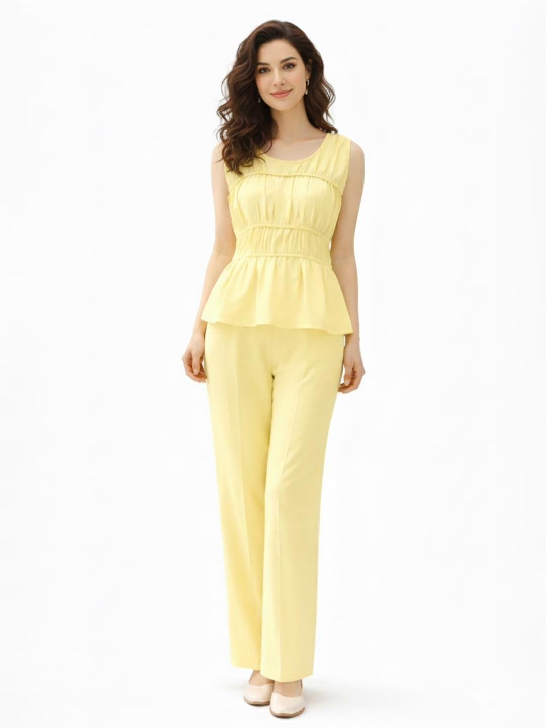 Athena Round Neck Top & Trousers Co-Ords