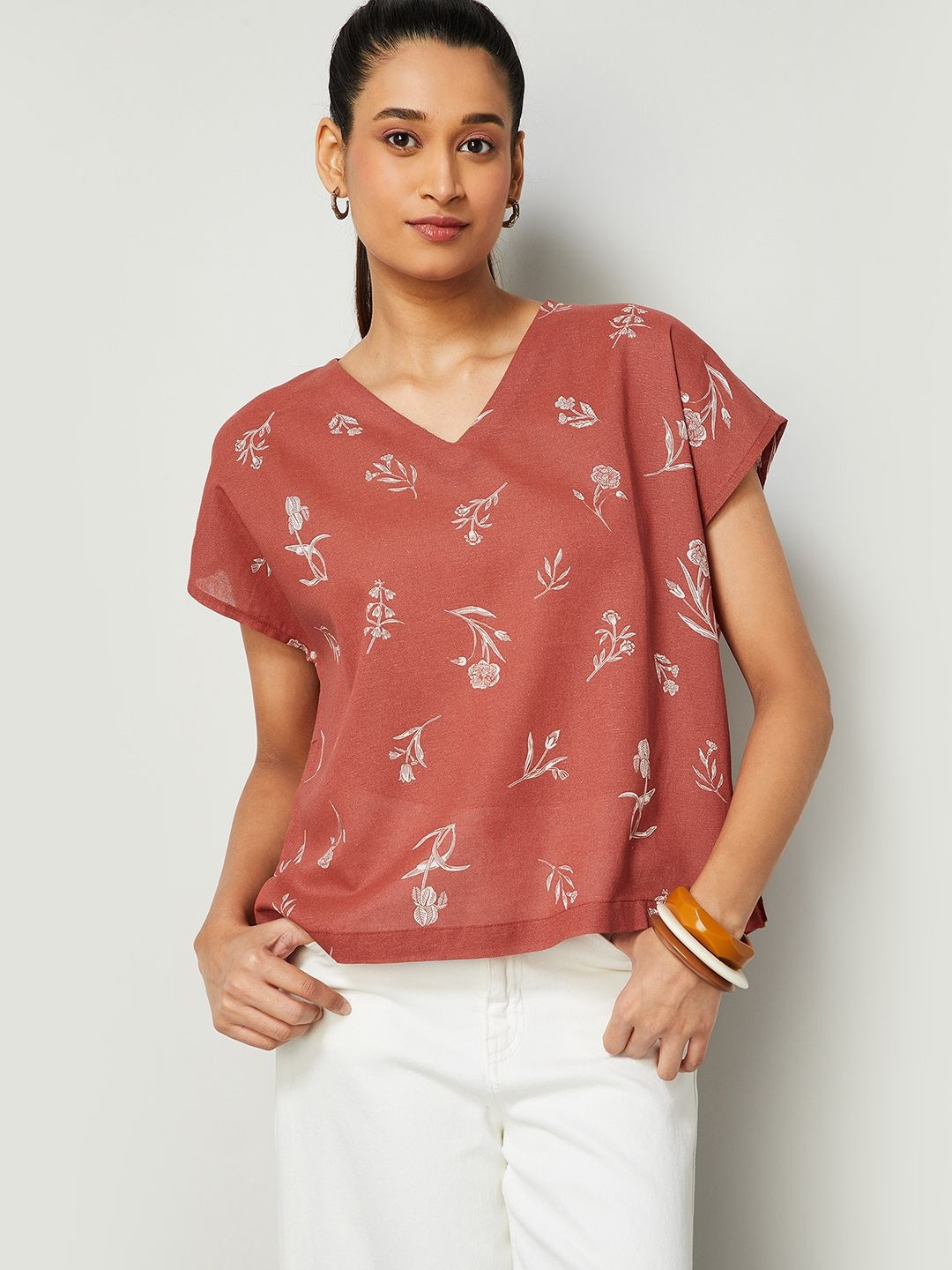 Colour Me by Melange Floral Print Top