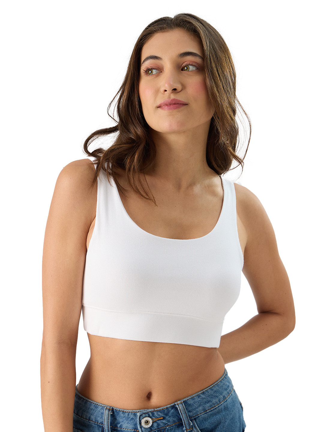 The Souled Store Women Slim Fit Solid Top