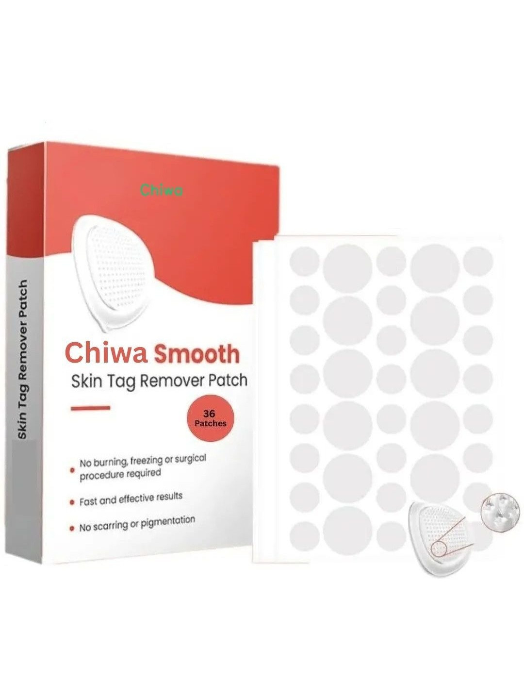 CHIWA Set Of 36 Smooth Skin Tag Remover Patches - 36 Patches