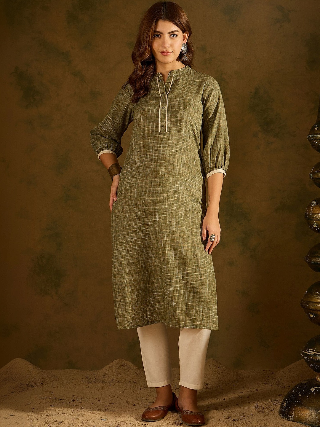 SAHASIKA Women Regular Pure Cotton Kurta with Trousers