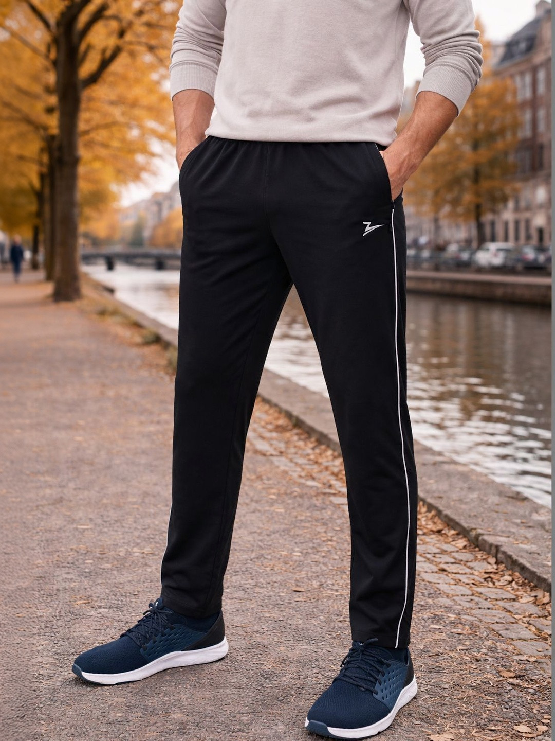 ZEFFIT Men Regular Fit Brand Logo Training Track Pants