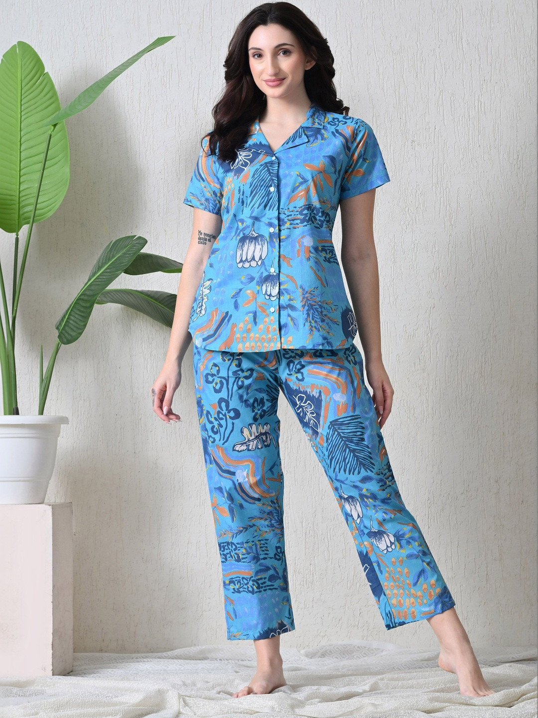 Krati Creations Women Printed Night suit