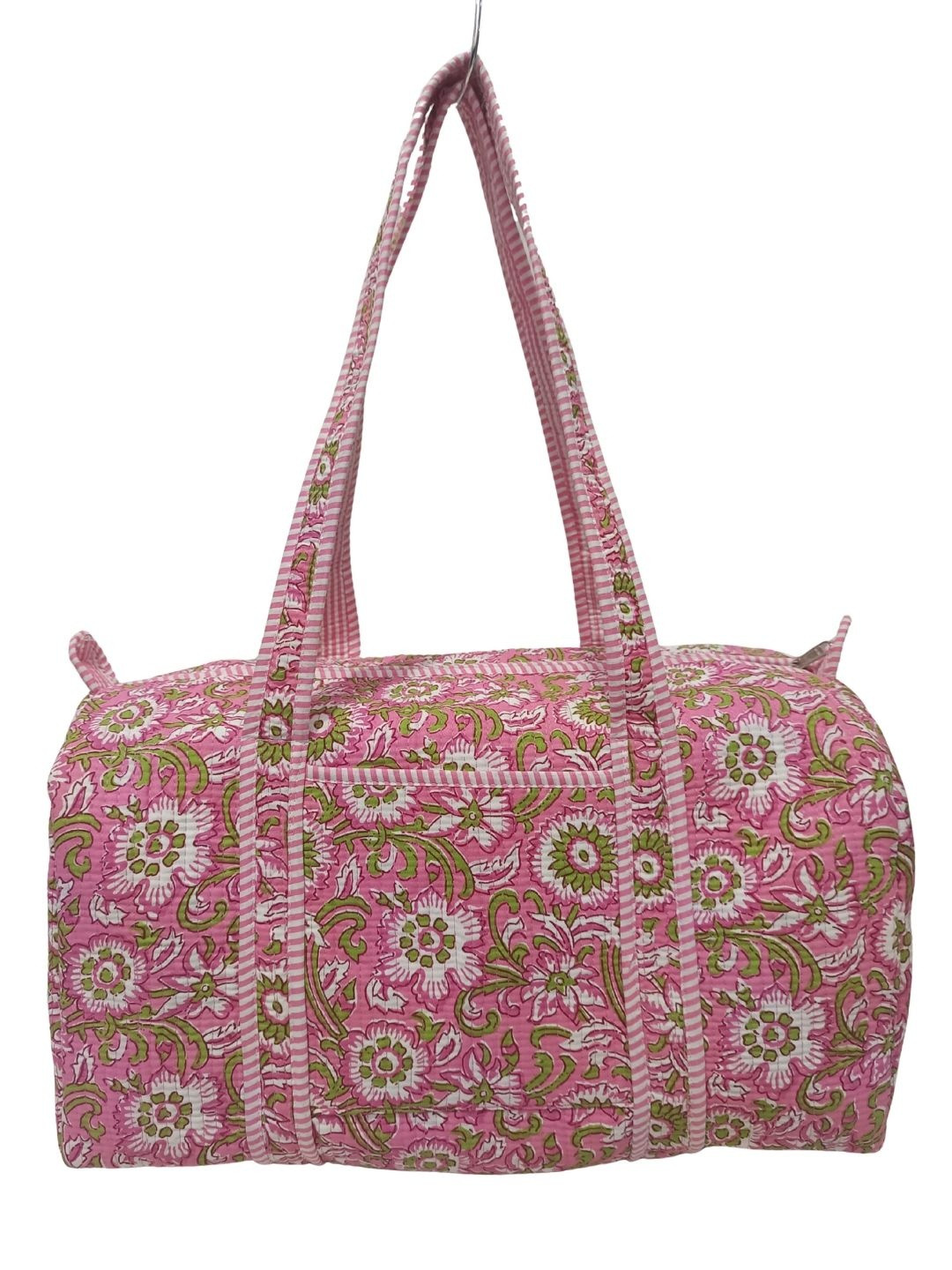 DORAYA Printed Cotton Quilted Duffel Bag