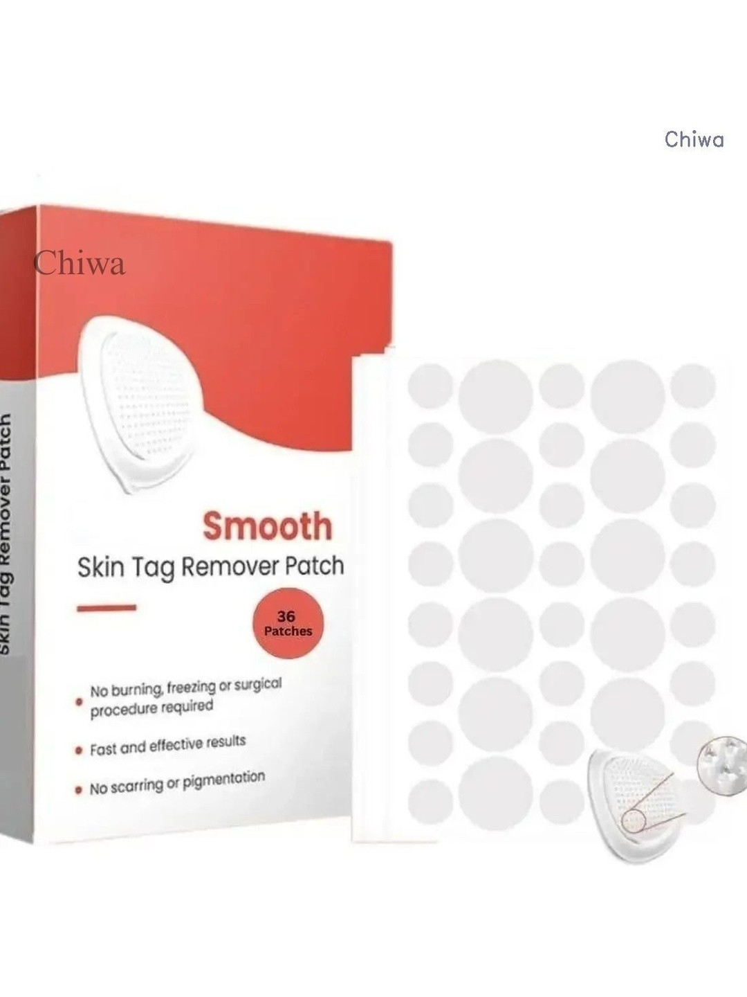 CHIWA Set Of 36 Smooth Skin Tag Remover Patches - 36 Patches