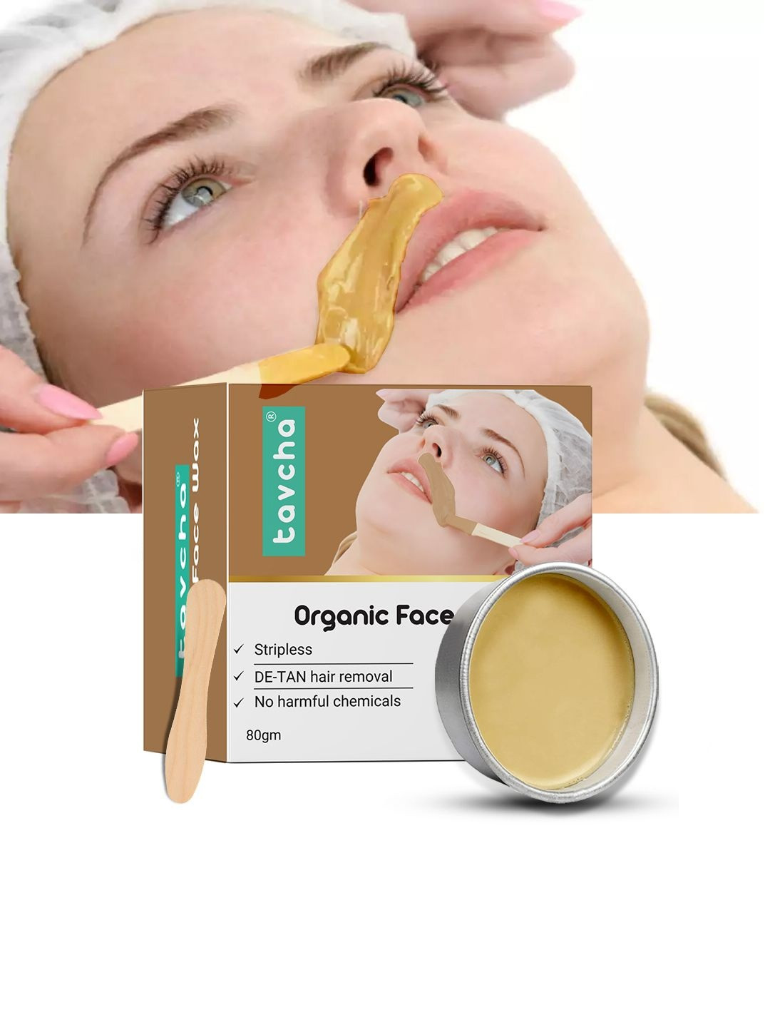 tavcha Organic Face Wax Pack - 80 g