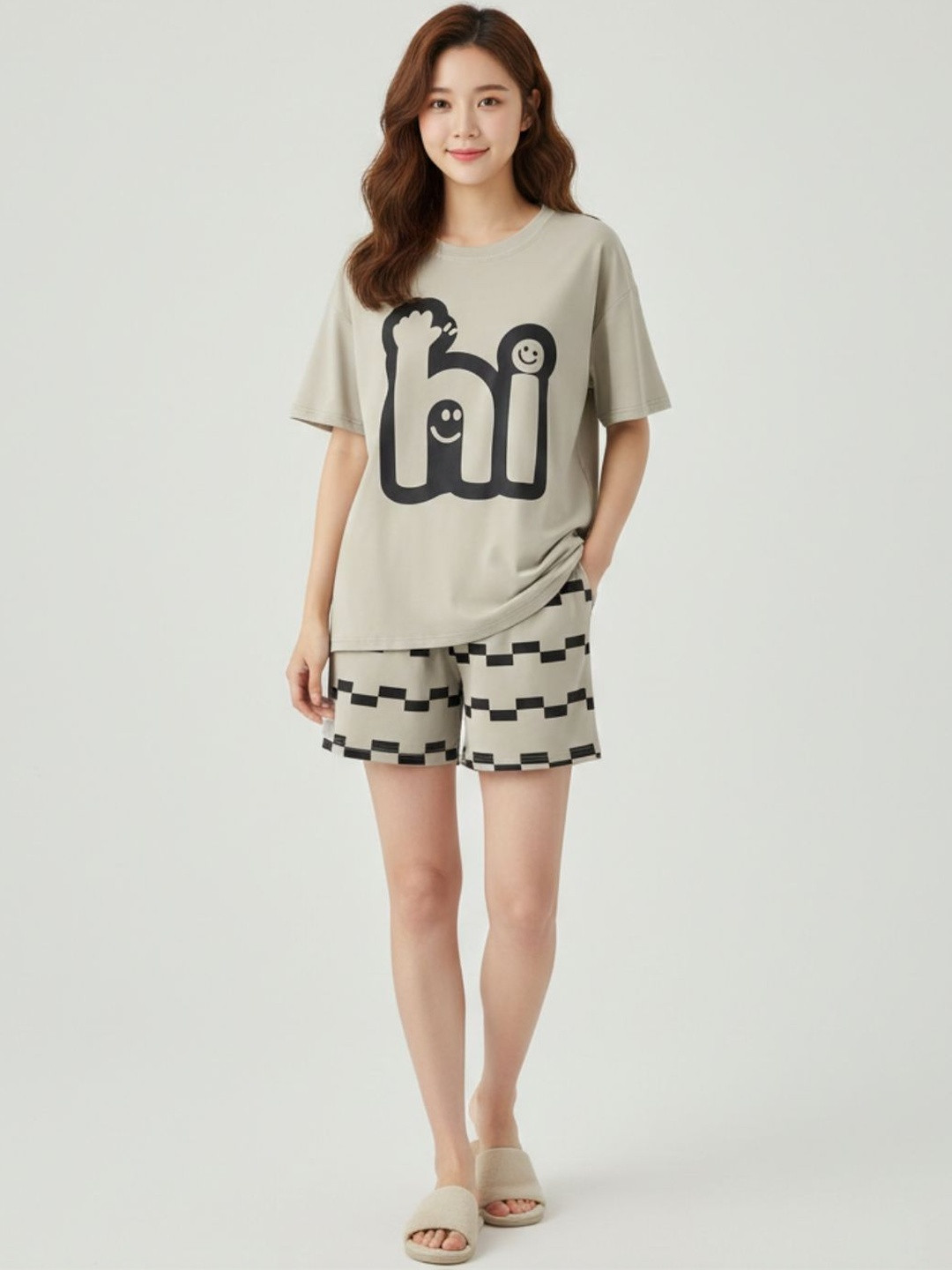 LARIX Women Printed Night suit