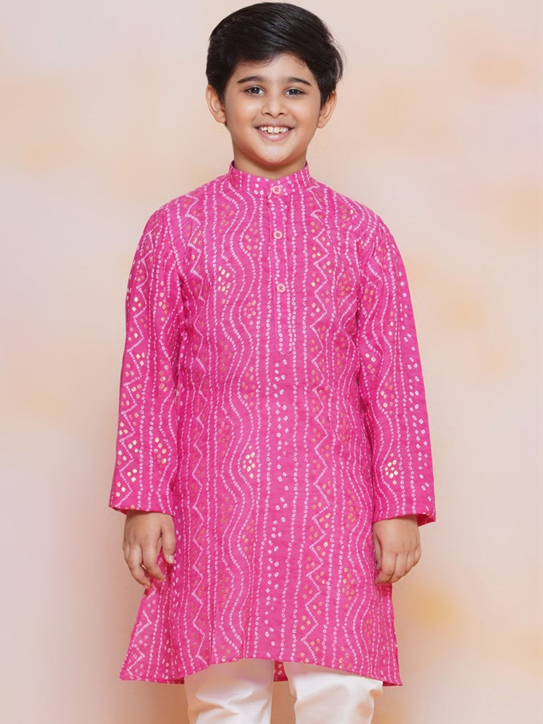 Aj DEZInES Boys Bandhani Printed Kurta