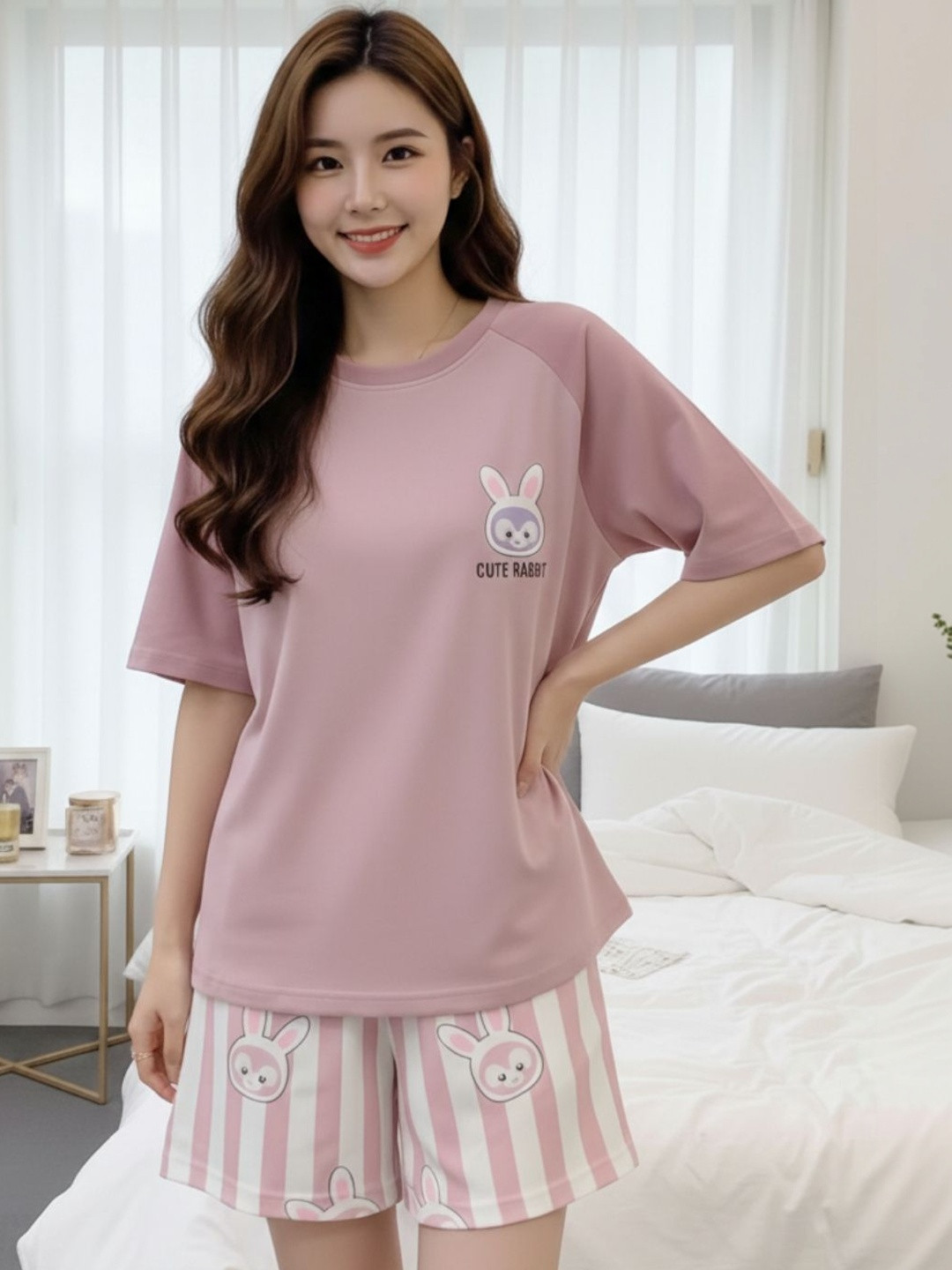 LARIX Women Printed Night suit