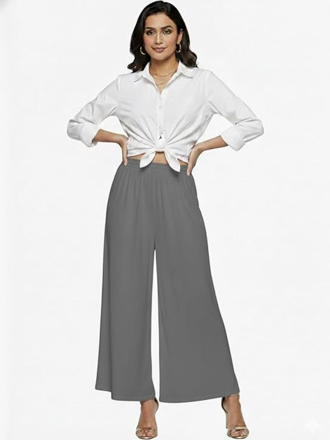 Thrifty Thread Women Flared Palazzos