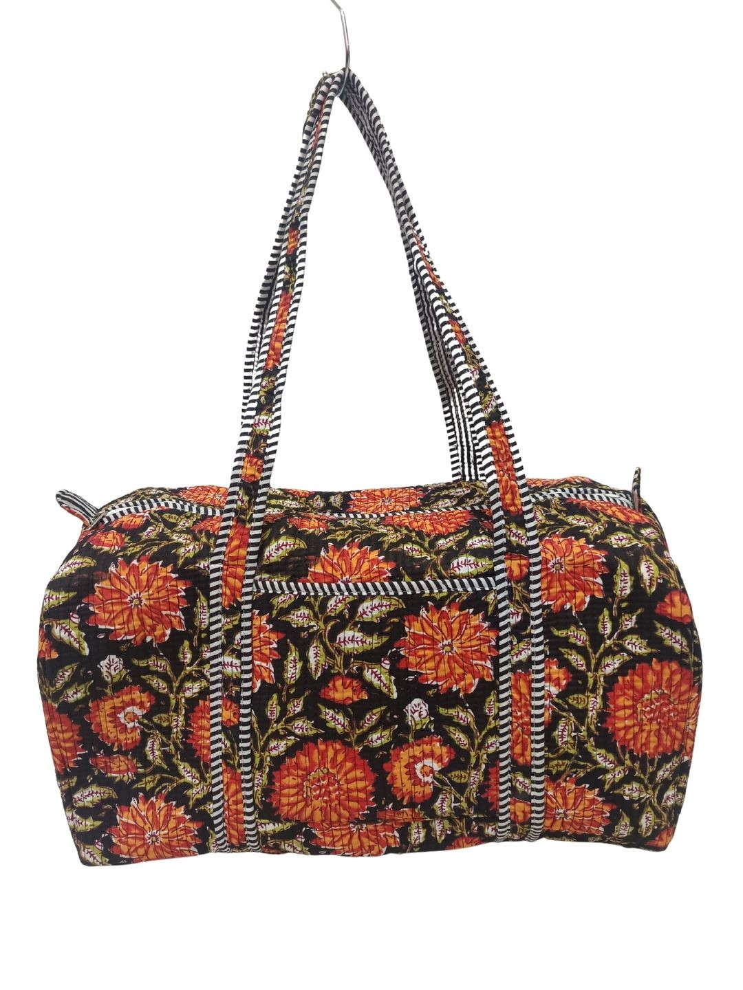 DORAYA Printed Cotton Quilted Duffel Bag
