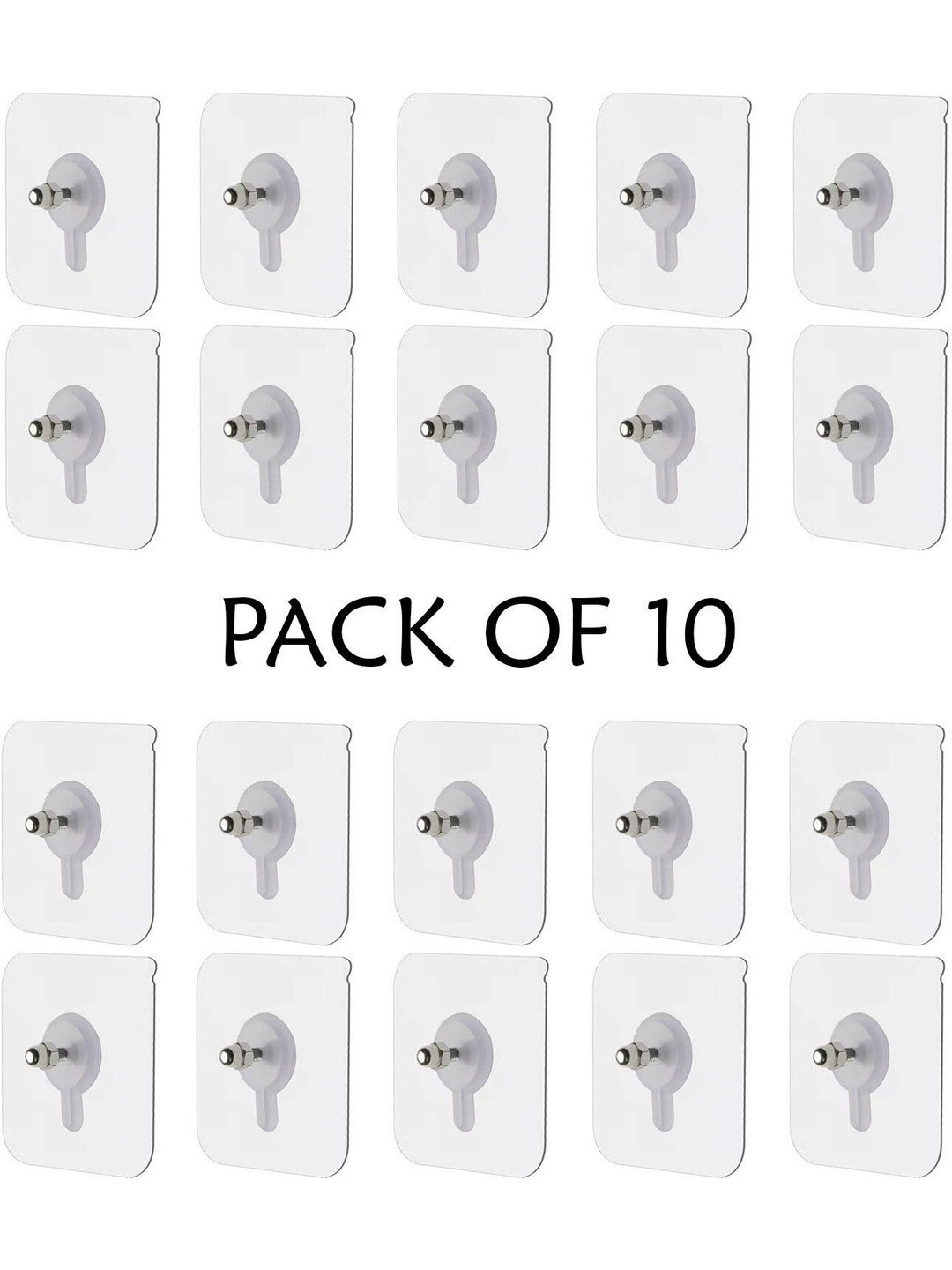 DeoDap Grey 10-Pcs Wall Hooks