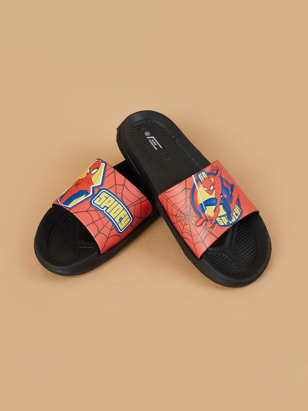 Fame Forever by Lifestyle Boys Printed Spider-Man Sliders