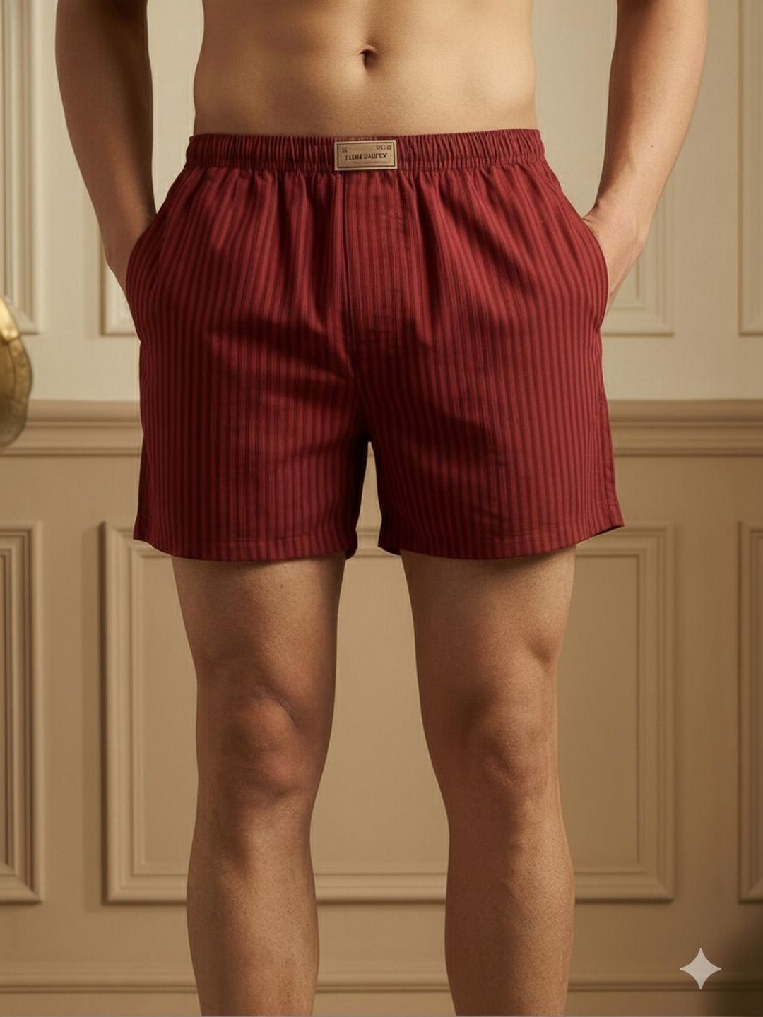 TIGER SNAKE Striped Cotton Boxers