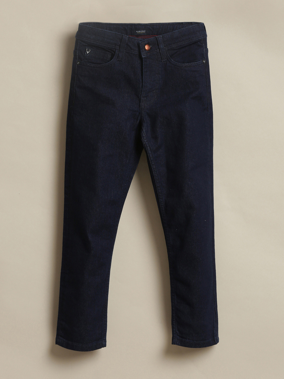Allen Solly Junior Boys Slim Fit Mildly Distressed Heavy Fade Stretchable Jeans