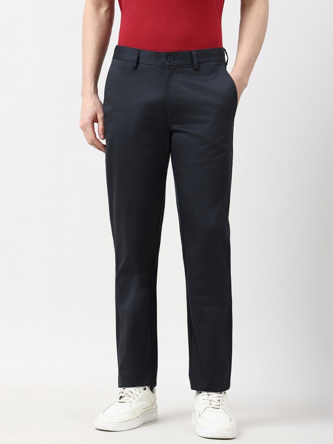 Peter England Casuals Men Slim Fit Formal Trousers