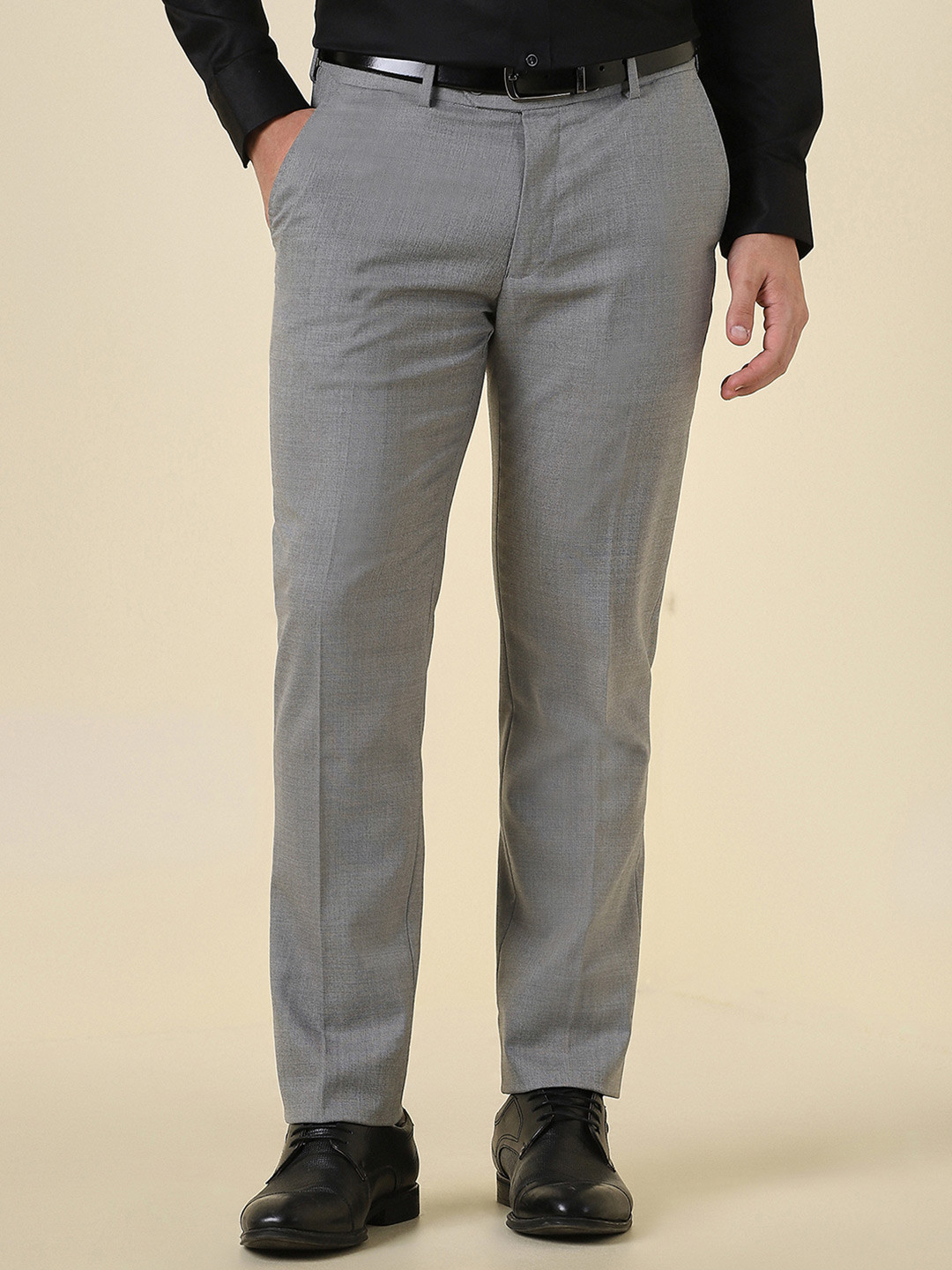 Allen Solly Sport Men Textured Slim Fit Trousers