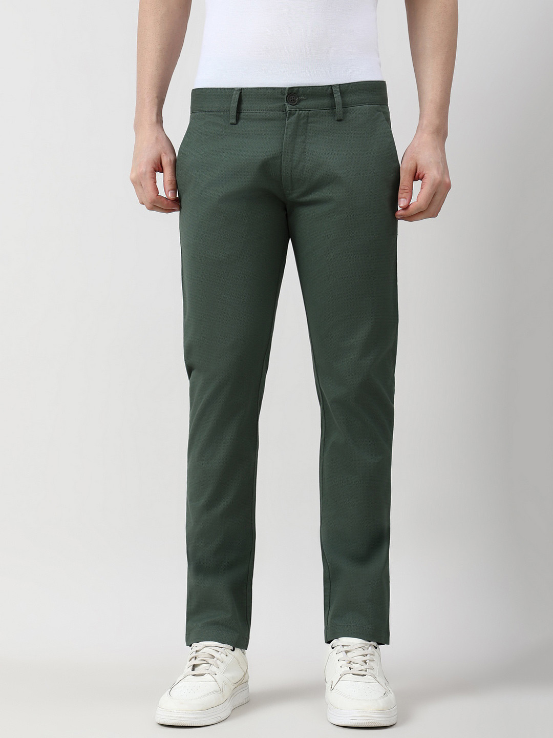 Peter England Casuals Men Skinny Fit Trousers