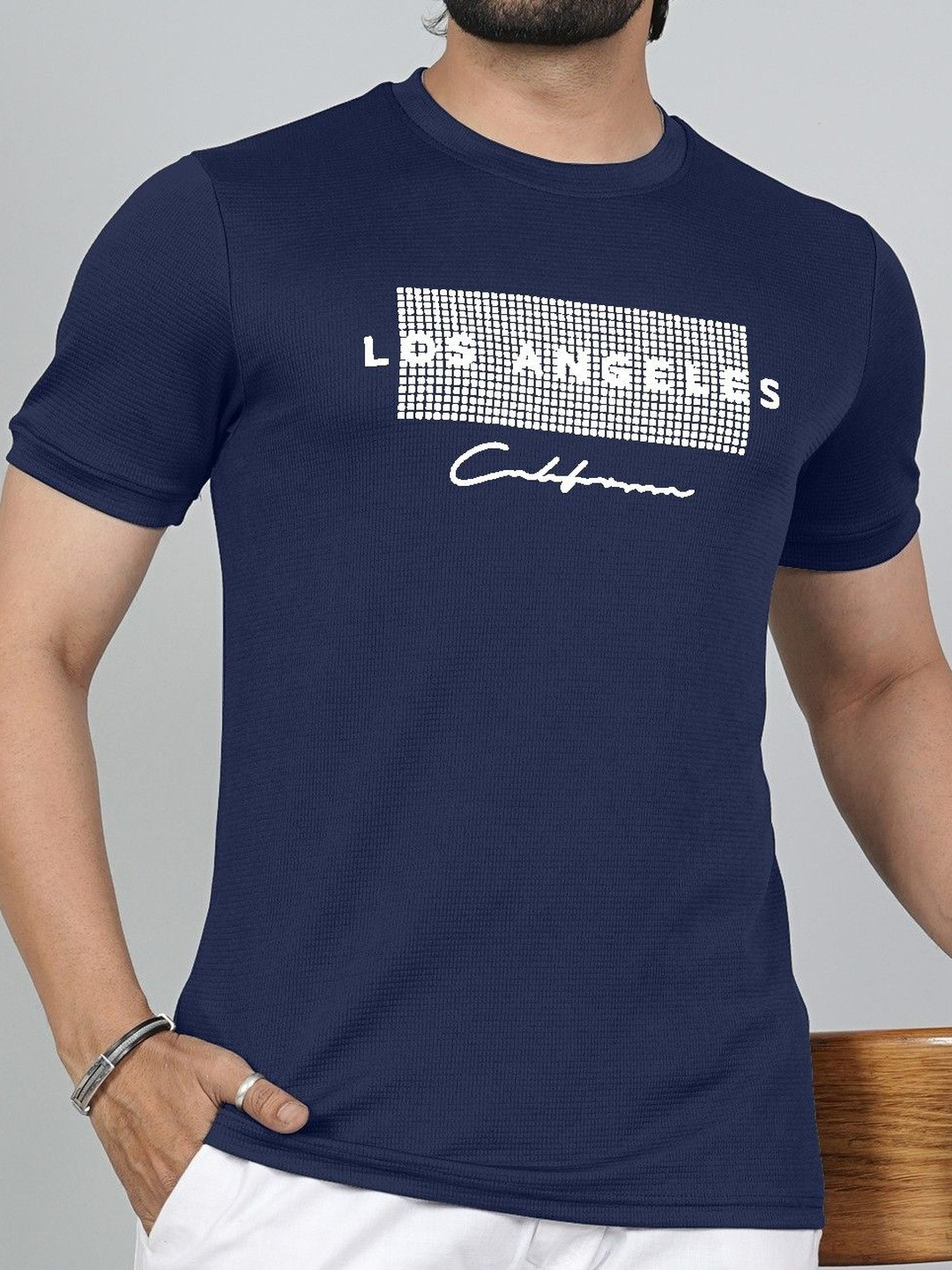 FABRIPPLE Men Typography Printed T-shirt
