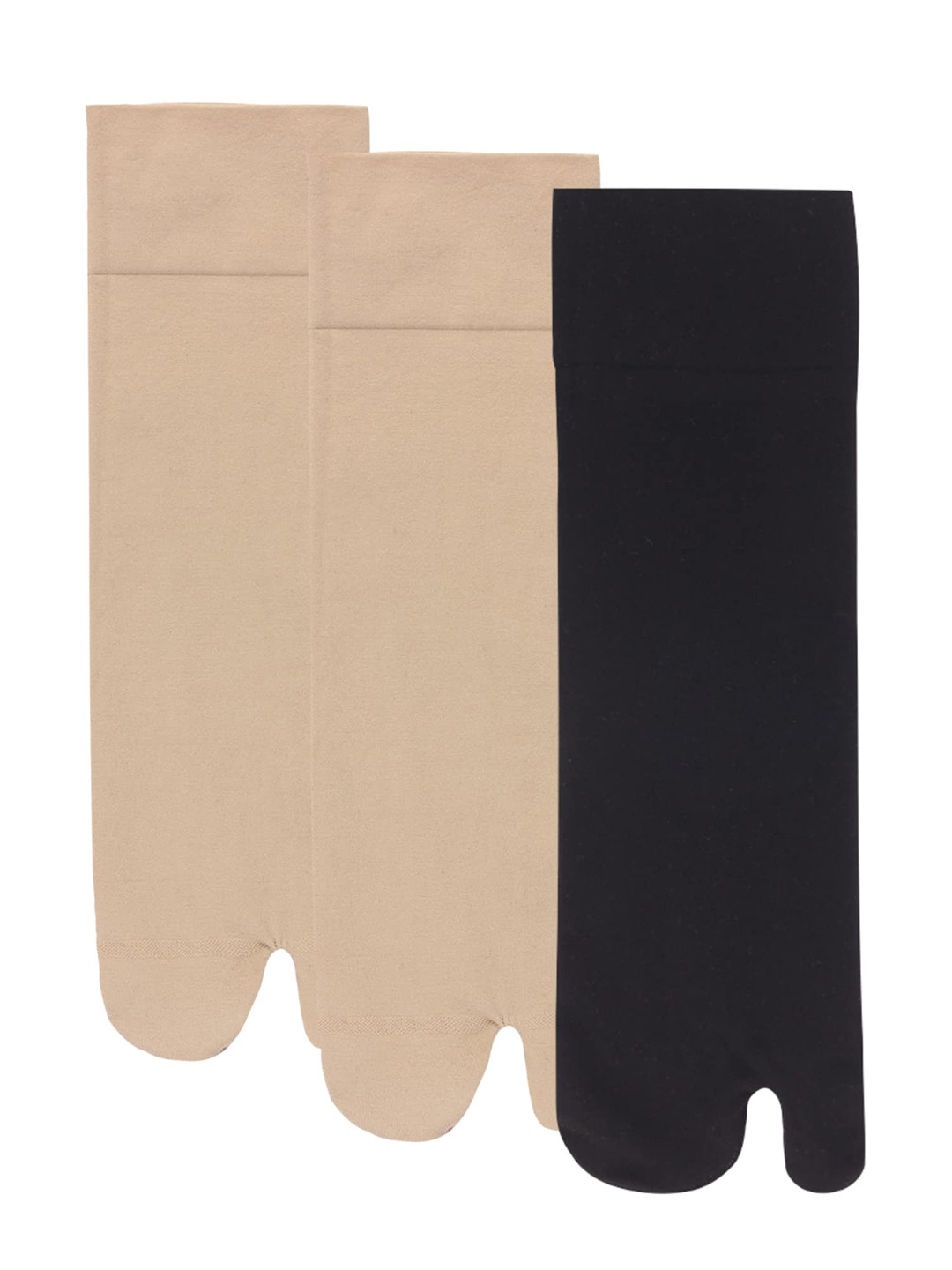 N2S NEXT2SKIN Women Pack Of 3 Assorted Ankle-Length Socks
