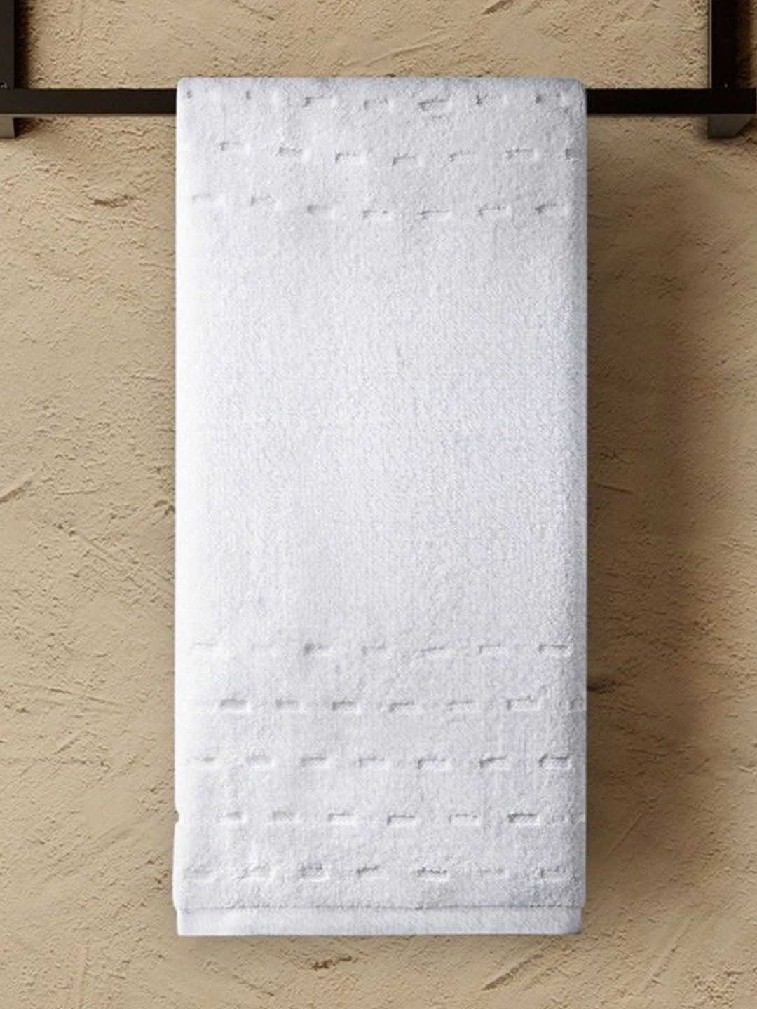 SPACES 2 Pieces White Pure Cotton Hand Towels