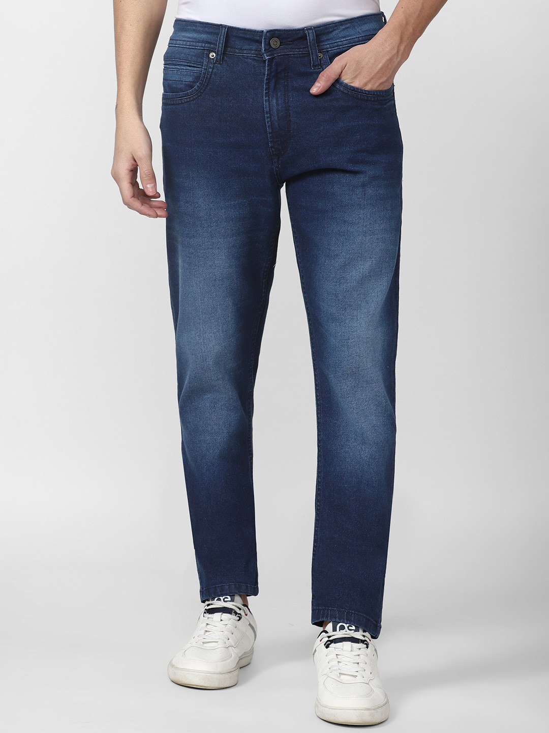 Peter England Casuals Men Mid-Rise Light Fade Jeans