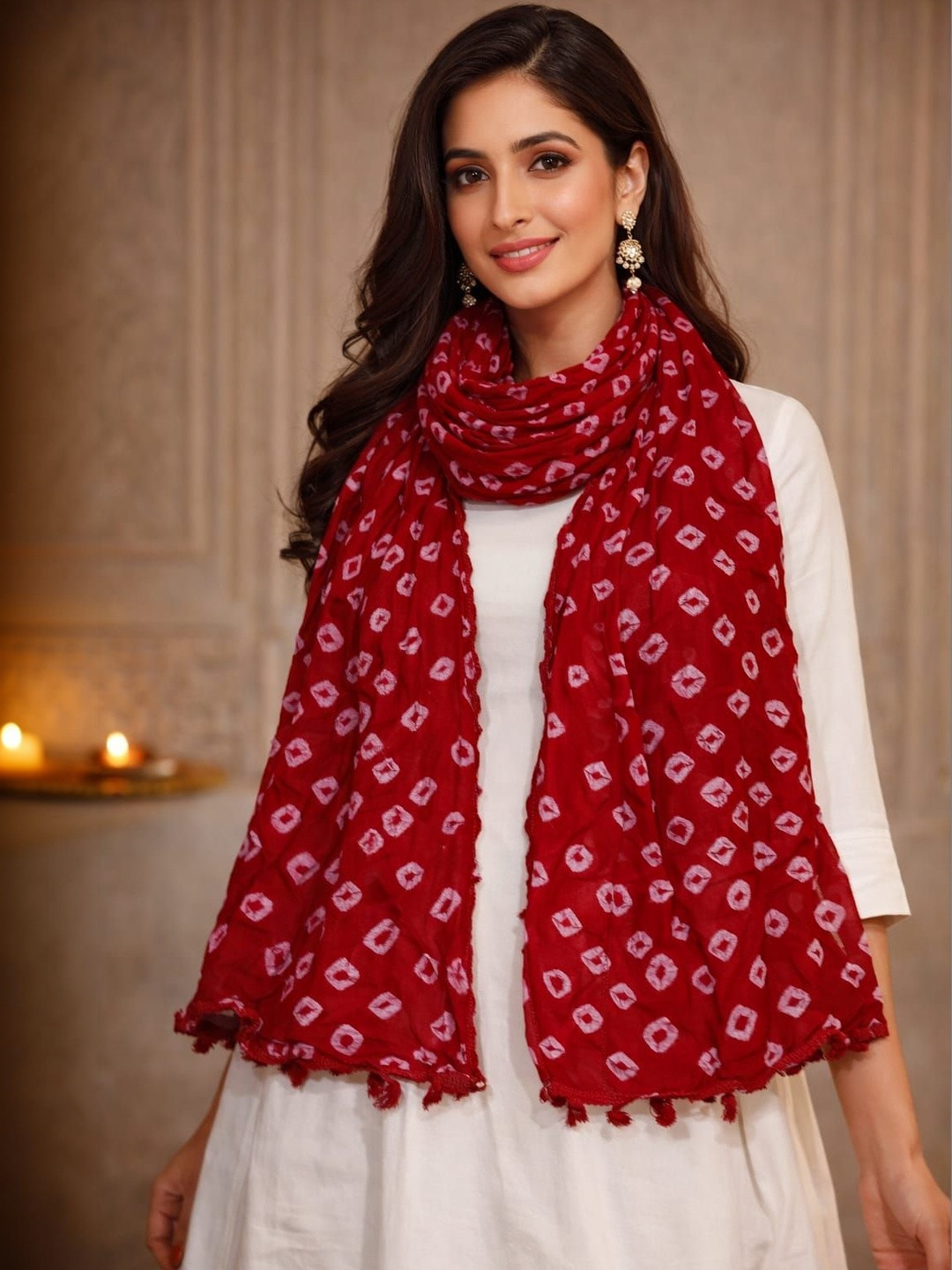 SAHINA DUPATTA Printed Bandhani Dupatta
