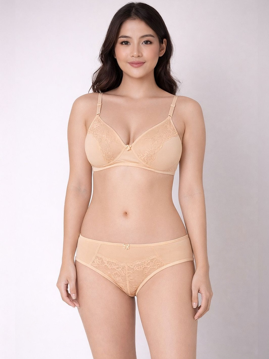 GROVERSONS Paris Beauty Self Design Lightly Padded and Non-Wired Mid-Rise Lingerie Set