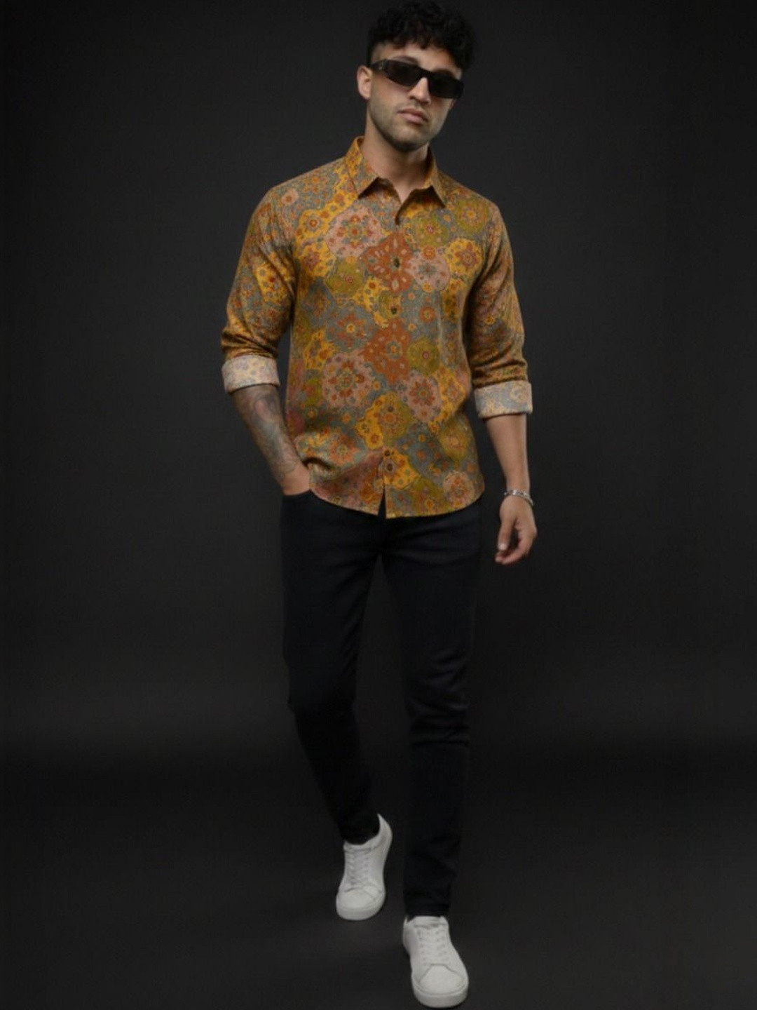 R.Code by The Roadster Life Co. Men Standard Printed Casual Shirt