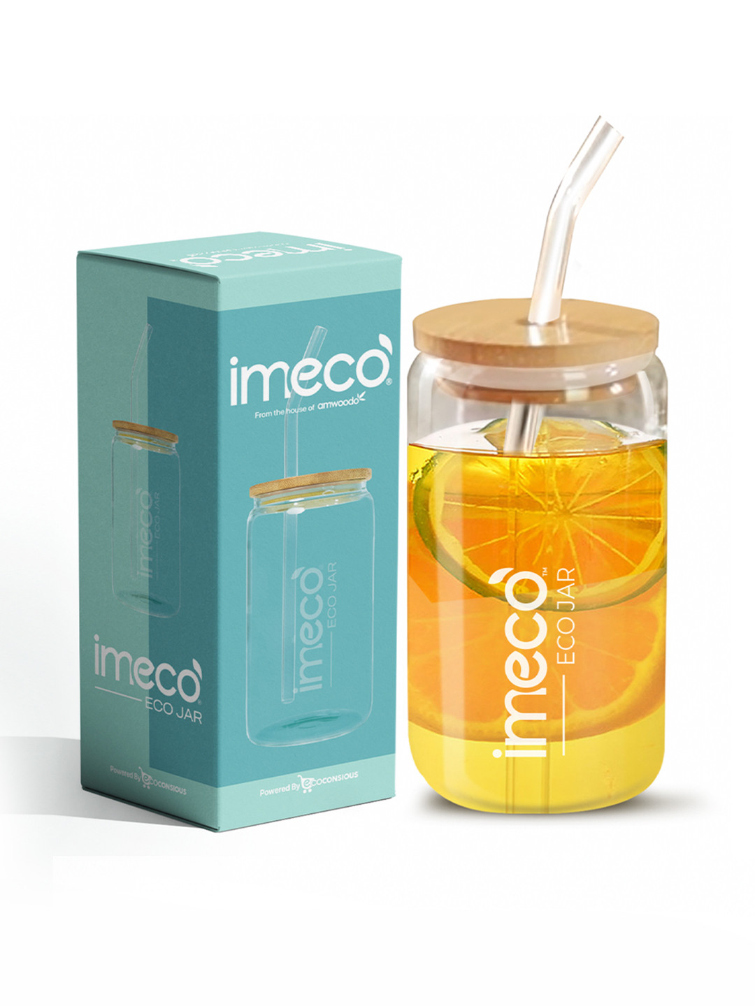 IMECO Transparent Brand Logo Printed Sipper 400ml