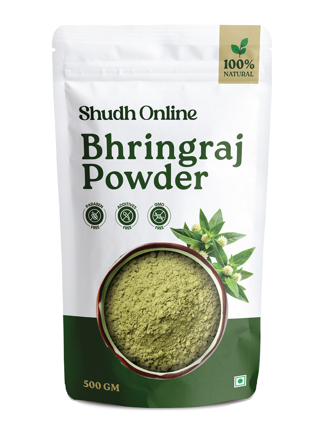 Shudh Online Bhringraj Powder For Hair Strengthening & Skin Care - 500 g