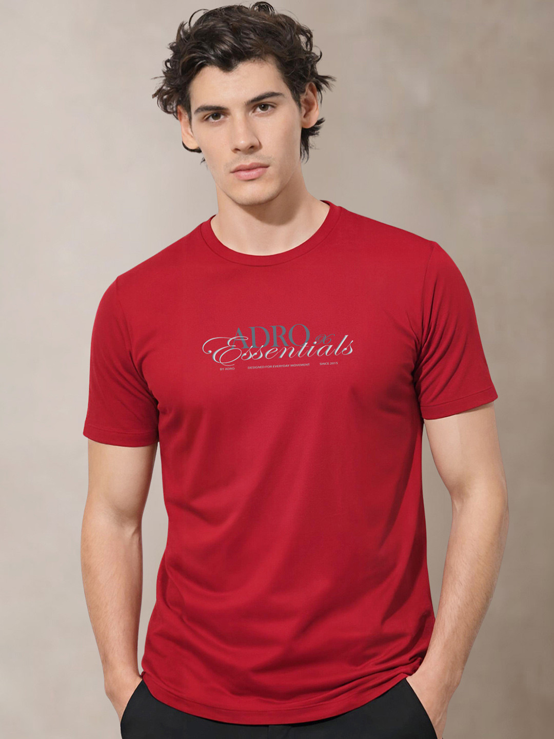 ADRO Men Typography Printed T-shirt